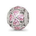 Sterling Silver Reflections Flowers with Pink CZ Bead