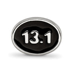 Sterling Silver Reflections Black Enameled Half Marathon Bead