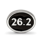 Sterling Silver Reflections Black Enameled Marathon Bead