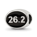 Sterling Silver Reflections Black Enameled Marathon Bead