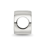 Sterling Silver Reflections Black Enameled Run Bead