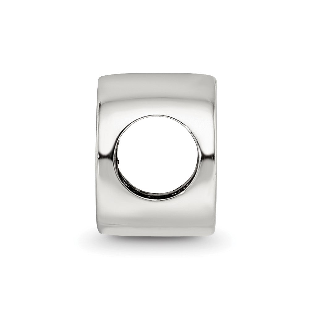 Sterling Silver Reflections Black Enameled Run Bead