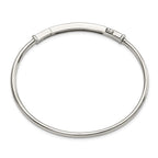 Sterling Silver Reflections Rhodium-plated Hinged Clasp Bangle