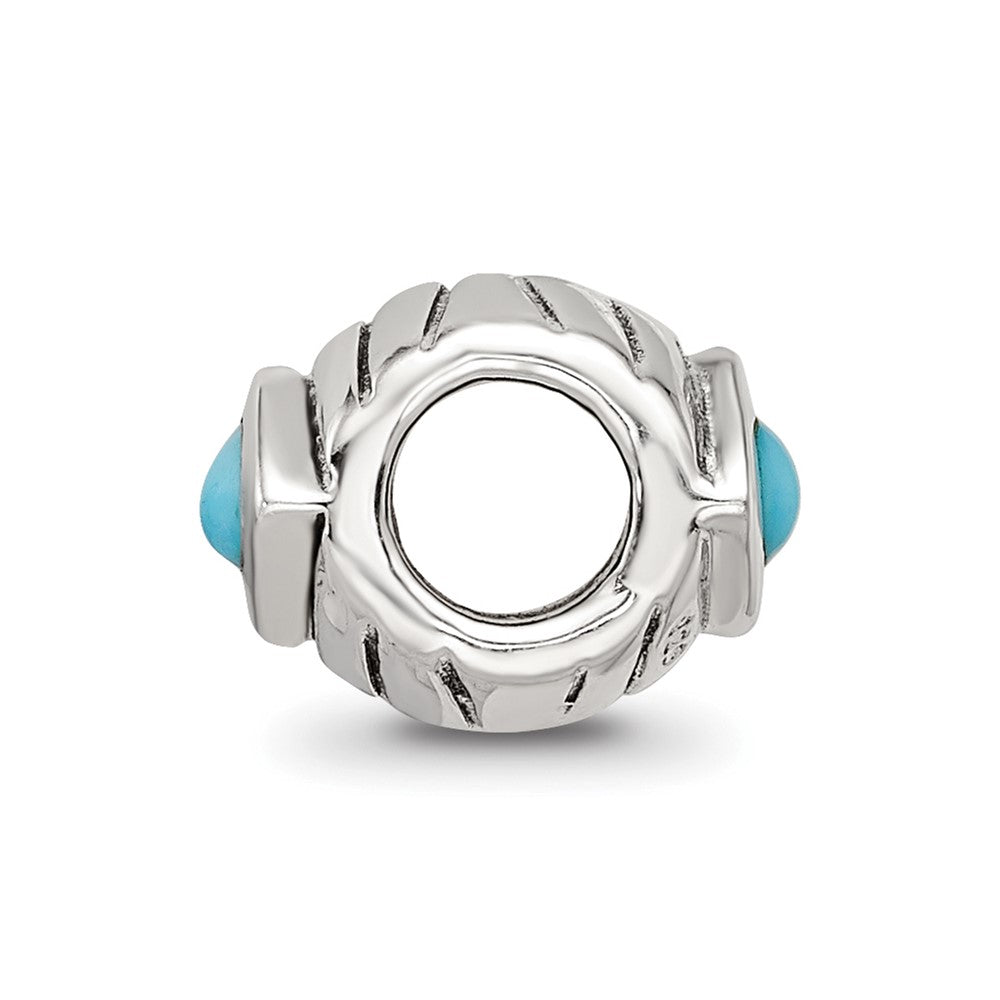 Sterling Silver Reflections Turquoise Bead