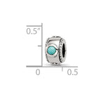Sterling Silver Reflections Turquoise Bead