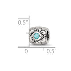 Sterling Silver Reflections Turquoise Bead