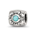 Sterling Silver Reflections Turquoise Bead