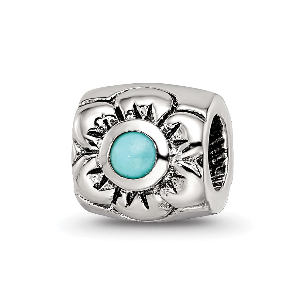 Sterling Silver Reflections Turquoise Bead