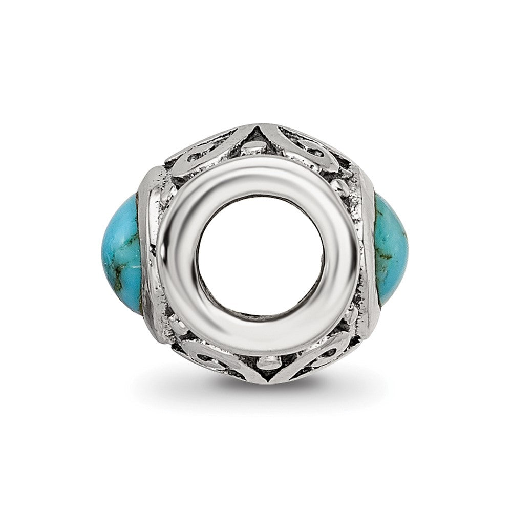 Sterling Silver Reflections Turquoise Bead