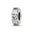 Sterling Silver Reflections CZ Bead