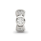 Sterling Silver Reflections CZ Bead