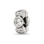 Sterling Silver Reflections CZ Bead