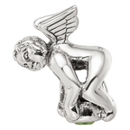 Sterling Silver Reflections August CZ Antiqued Bead