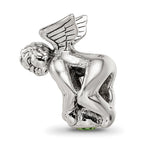 Sterling Silver Reflections August CZ Antiqued Bead