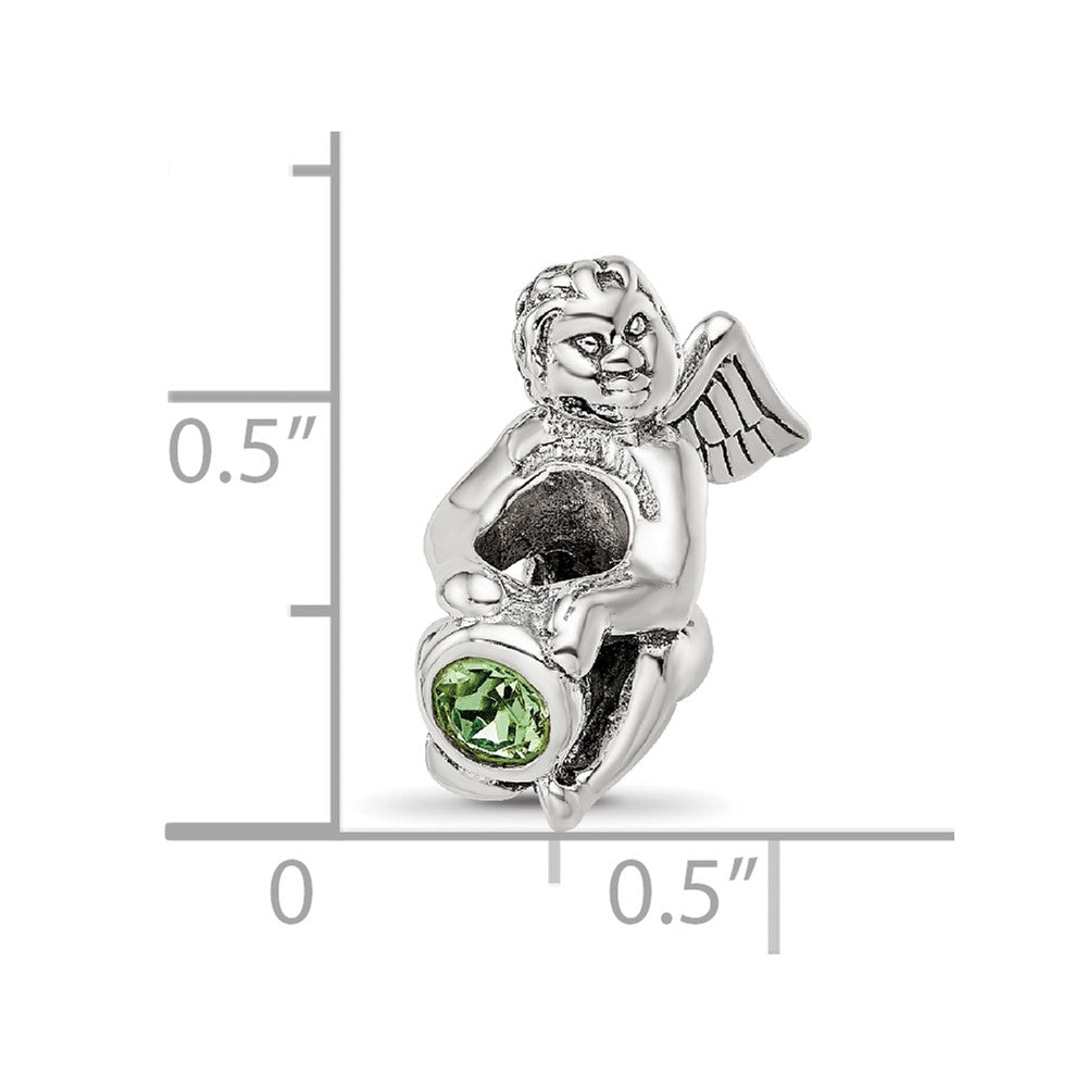 Sterling Silver Reflections August CZ Antiqued Bead