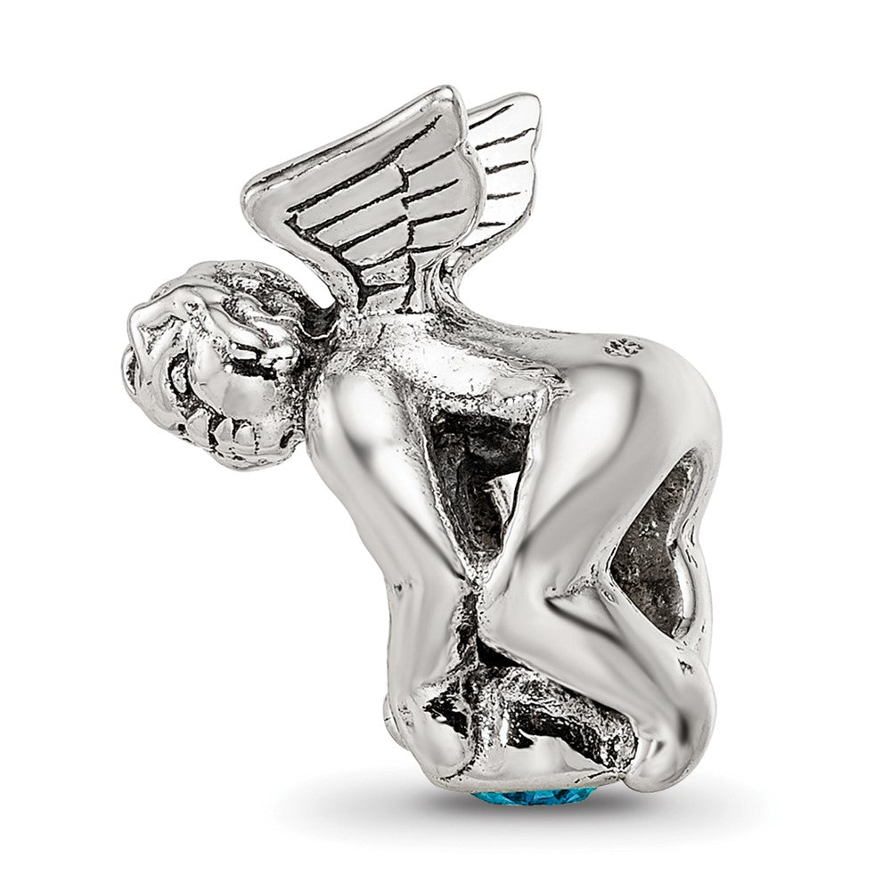 Sterling Silver Reflections December CZ Antiqued Bead
