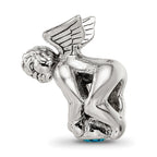 Sterling Silver Reflections December CZ Antiqued Bead