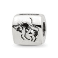 Sterling Silver Reflections Taurus Zodiac Antiqued Bead
