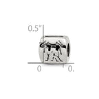 Sterling Silver Reflections Gemini Zodiac Antiqued Bead