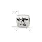 Sterling Silver Reflections Virgo Zodiac Antiqued Bead