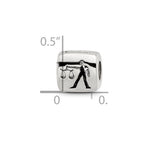 Sterling Silver Reflections Libra Zodiac Antiqued Bead