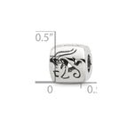 Sterling Silver Reflections Capricorn Zodiac Antiqued Bead