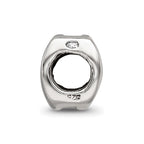Sterling Silver Reflections Aquarius Zodiac Antiqued Bead