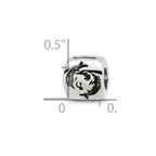 Sterling Silver Reflections Pisces Zodiac Antiqued Bead