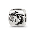 Sterling Silver Reflections Pisces Zodiac Antiqued Bead