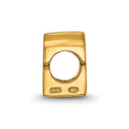 Sterling Silver Gold-plated Reflections Letter A Bead