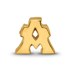 Sterling Silver Gold-plated Reflections Letter A Bead