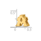 Sterling Silver Gold-plated Reflections Letter A Bead