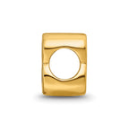 Sterling Silver Gold-plated Reflections Letter B Bead