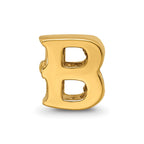 Sterling Silver Gold-plated Reflections Letter B Bead