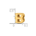 Sterling Silver Gold-plated Reflections Letter B Bead