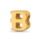 Sterling Silver Gold-plated Reflections Letter B Bead