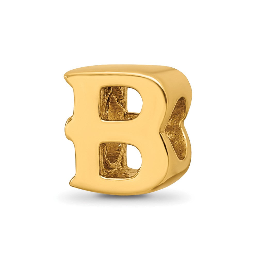 Sterling Silver Gold-plated Reflections Letter B Bead