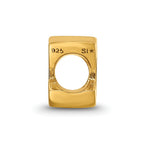 Sterling Silver Gold-plated Reflections Letter C Bead