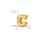 Sterling Silver Gold-plated Reflections Letter C Bead