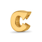 Sterling Silver Gold-plated Reflections Letter C Bead