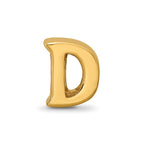 Sterling Silver Gold-plated Reflections Letter D Bead
