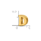 Sterling Silver Gold-plated Reflections Letter D Bead