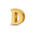 Sterling Silver Gold-plated Reflections Letter D Bead