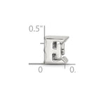 Sterling Silver Reflections Letter E Bead