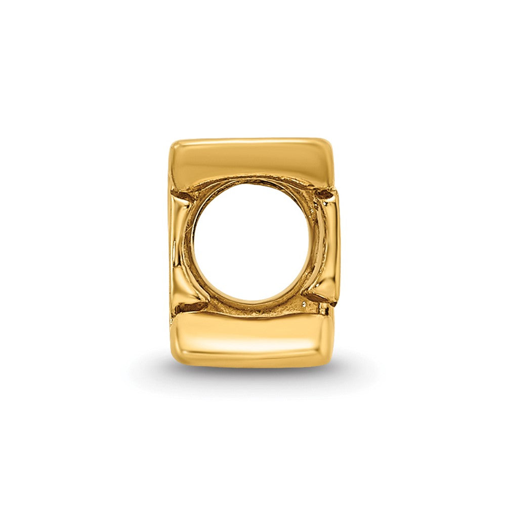 Sterling Silver Gold-plated Reflections Letter E Bead