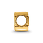 Sterling Silver Gold-plated Reflections Letter E Bead