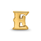 Sterling Silver Gold-plated Reflections Letter E Bead