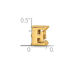Sterling Silver Gold-plated Reflections Letter E Bead