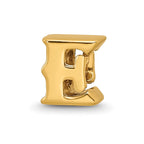 Sterling Silver Gold-plated Reflections Letter E Bead