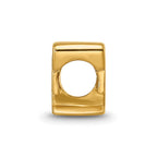 Sterling Silver Gold-plated Reflections Letter F Bead